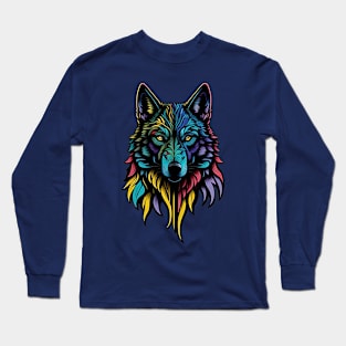 Wolf Face Long Sleeve T-Shirt